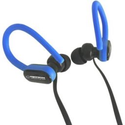 Auriculares Stereo c/ Fios e Microfone (Preto/Azul) - ESPERANZA