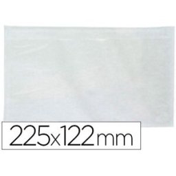 Pack 100x Envelope Auto Adesivo Q-Connect Porta Documentos 225x122mm Janela Transparente