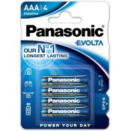 Blister 4 Pilhas Alcalinas 1,5V LR03 AAA - Panasonic EVOLTA