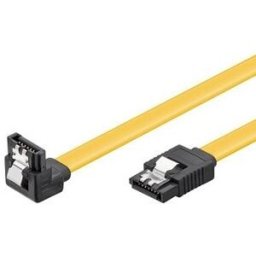 Cabo SATA 90º Macho - SATA Macho Amarelo (30cm) - EWENT