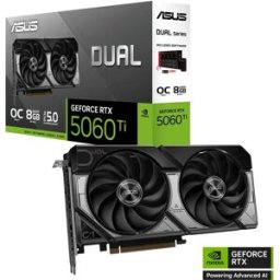 Placa Gráfica NVIDIA GeForce RTX 5060 Ti "Blackwell" Dual OC 8GB GDDR7 DLSS4 - ASUS