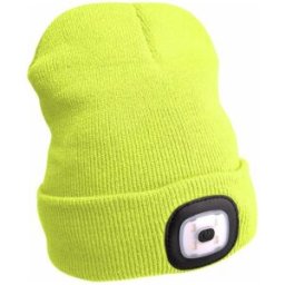Gorro c/ Lanterna USB (Amarelo) - TRIZAND