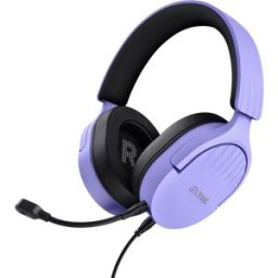 Auscultadores Headset Gaming GXT 489P Fayzo c/ Fios Jack 3.5mm (Preto/Roxo) - TRUST