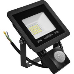 Projector LED IP66 220V Branco F. 6000K 20W 1400Lm c/ Sensor