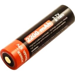 Pilha Recarregável 18650 3,7V 2200mAh c/ Porta de Carregamento micro-USB