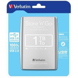 Disco Externo Store n Go 1TB Prateado - VERBATIM