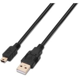 Cabo USB A Macho - Mini USB Macho 2.0 (3 mts) - AISENS