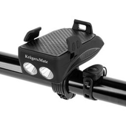 KRUGER MATZ Lanterna de Bicicleta "3-EM-1" c/ Suporte + PowerBank p/ Smartphone - Kruger&Matz MT50
