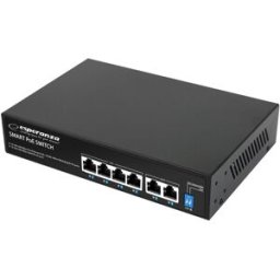 Switch PoE 10/100/1000Mbps (6 Portas) - ESPERANZA