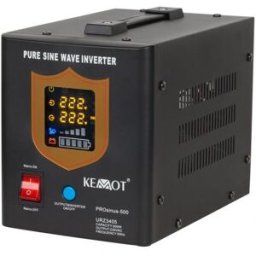 KEMOT Conversor 12V -> 220V 500W (ONDA PURA) Estabilizador Tensão c/ Função Carregamento Bateria (Preto)