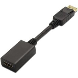 Conversor DisplayPort Macho -> HDMI Fêmea (Preto) - AISENS