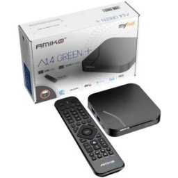 Receptor IPTV Android A14 Green+ 2GB/32GB Wi-Fi Dual Band 4K UltraHD MyTV3 - AMIKO