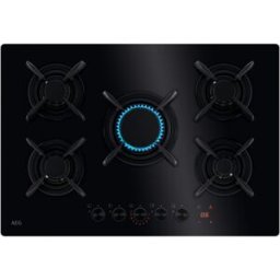 Placa a Gás HKB75453NB 75cm 5 Zonas (Preto) - AEG