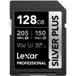 Cartão de Memória Professional SILVER PLUS 128GB SDXC UHS-I Classe 3 - LEXAR