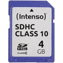 Cartão de Memória 4GB SDHC Class 10 - INTENSO