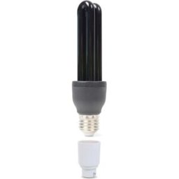 Lampada Economizadora E27 2U 25W Luz Negra UV c/ Adaptador Baioneta - beamZ