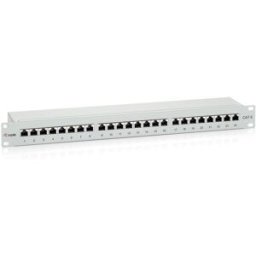 Patch Panel Cat.6 24 Portas 19" 1U (Cinza) - EQUIP