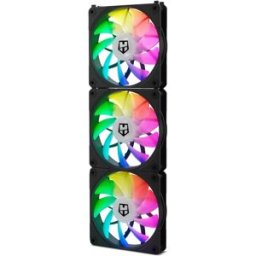 Pack 3x Ventoinhas 120mm Hummer Easy Link Fan Kit ARGB 4 Pinos PWM - NOX