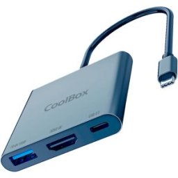 Hub USB-C "3-EM-1" (HDMI 4K/USB-C PD/USB-A) - COOLBOX