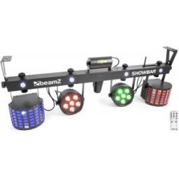 Barra Portátil "4 EM 1" c/ 2 Focos PAR, 2 Projectores Efeitos Butterfly, Laser e Strobe DMX - beamZ
