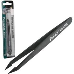 Pinça Fibra Carbono Pontas Finas 115mm (Blister) - Proskit