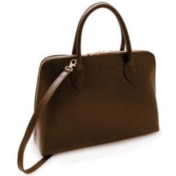 Mala Para Portatil Em Pele Castanha Com Fecho E Alca 26X37X12Cm - ZERIMAR