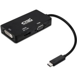 Conversor USB-C Macho -> VGA/DVI/HDMI Femea - Nanocable