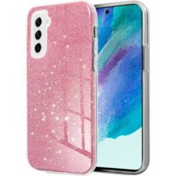 Capa Samsung G990B Galaxy S21 FE Glitter (Rosa) - COOL