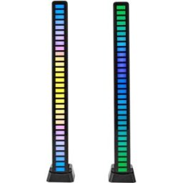 Pack 2x Barras de Luz Ambiente Gaming RGB p/ Monitor/PC (Preto) - NEDIS