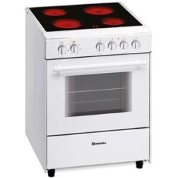 Fogão Elétrico Vitrocerâmico 4 Zonas E604W.1 + Forno Elétrico 55L (Branco) - MEIRELES