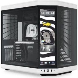 Caixa Extended-ATX Y70 Touch Infinite Tempered Glass Preto/ (Branco) - HYTE