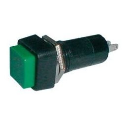 Pulsador Quadrado OFF-(ON) 250V/1A - Verde