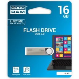 Pen Drive USB 2.0 16GB UUN2 (Prateado) - GOODRAM
