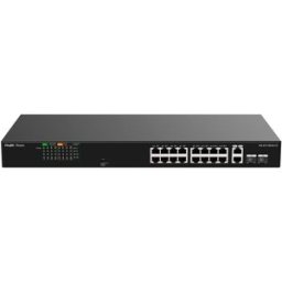 Switch 18 Portas RJ45 (2 Uplink Gigabit RJ45 Combo + 16 Downlink 10/100Mbps) + 2 SFP Combo - REYEE