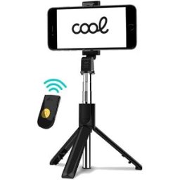 Suporte Tripé Extensível Universal + Comando p/ Selfies Bluetooth - COOL