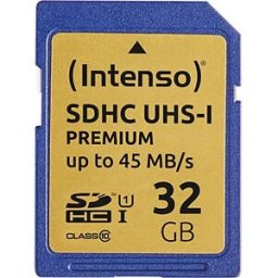Cartão de Memória 32GB SDHC Premium Class10 UHS-I - INTENSO