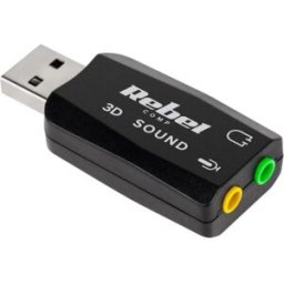 Placa de Som Externa 5.1 3D USB - REBEL