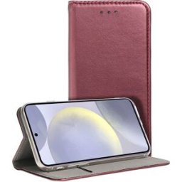 Capa Flip Cover p/ Samsung Galaxy S24 / S25 (Burgundy) - COOL