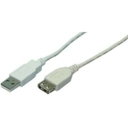Cabo USB A Macho - USB A Fêmea Cinzento (2 mts) - LOGILINK