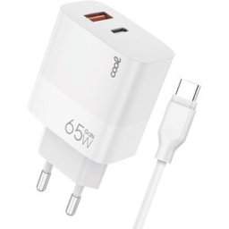 Carregador Universal PD Tipo-C + USB 65W (Branco) - COOL