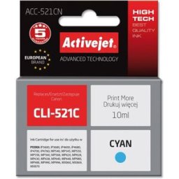 Tinteiro Compatível CLI-521C Canon (Ciano) - ACTIVEJET