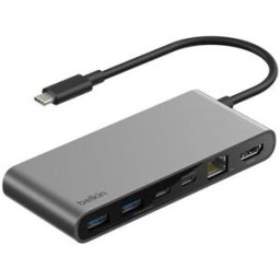 Hub USB-C "8-EM-1" (RJ45/HDMI/2x USB-C/2x USB-A/SD/MicroSD) - BELKIN