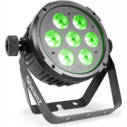 Projector LED PAR 7x 6W (4 EM 1) RGBW DMX c/ Comando (BT270) Preto - beamZ