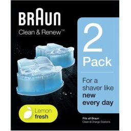 Pack 2x Recarga de Limpeza Clean&Renew CCR2 p/ Máquina de Barbear - BRAUN