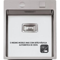 Lava Loiça Box Lux 46 450X505mm c/Válvula Cesta (Aço Inoxidável Escovado) - RODI