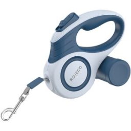 Trela Retrátil 3 mts c/ Compartimento de Saco p/ Animais de Estimação (Azul) - ROJECO