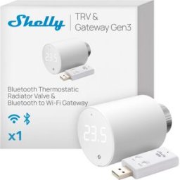 Válvula de Radiador Termostático BLU TRV Wi-Fi/Bluetooth + Gateway Gen3 - SHELLY