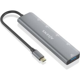Hub USB-C 3.2 Gen1 5G (1xUSB-C PD100W + 1x USB-C 5G + 3x USB-A 5G) 15cm - AISENS