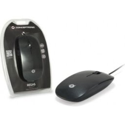 Rato Óptico USB 1200DPI Desktop Mouse (Preto) - CONCEPTRONIC