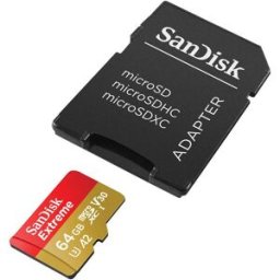Cartão de Memória Extreme microSDXC 64GB + Adaptador - SANDISK